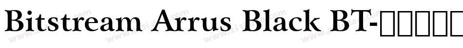 Bitstream Arrus Black BT字体转换